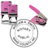 North Carolina Notary Pink - Round Design