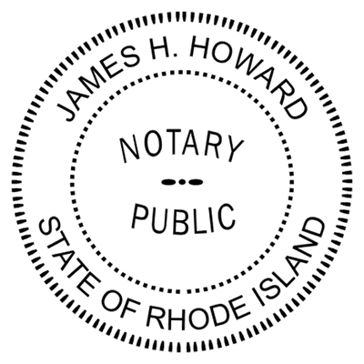 Rhode Island Round Pink Notary Seal - alternate view