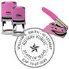 Texas Notary Pink - Round Design