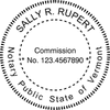 Vermont Notary Pink - Round Design Imprint Example