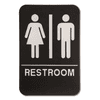 Black Unisex ADA Braille Restroom Sign