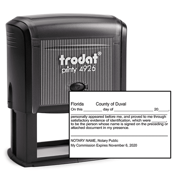 Florida Signature Witness Notary Stamp