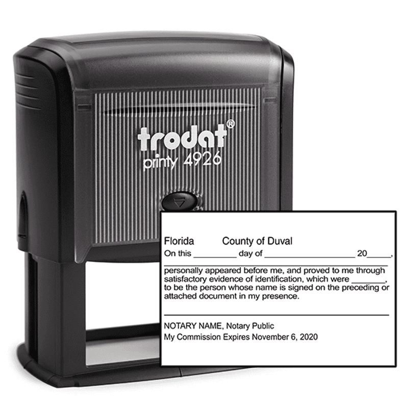Florida Signature Witness Notary Stamp
