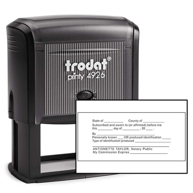 JURAT with Identification Notary Stamp