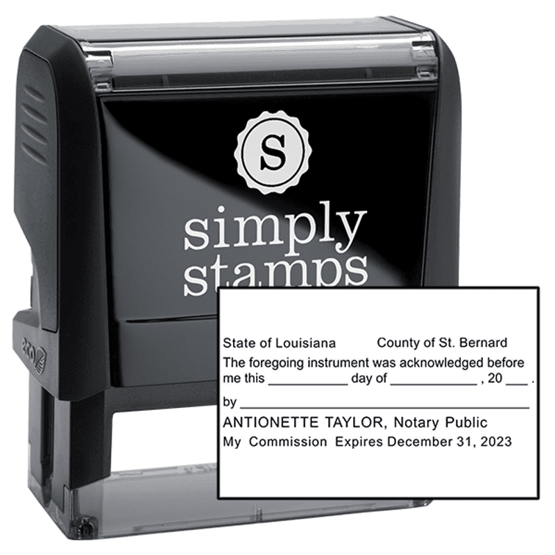 Louisiana Acknowledgment Notary Stamp