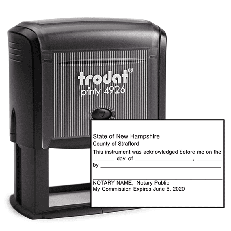 New Hampshire Acknowledgment Notary Stamp