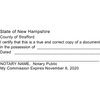 New Hampshire Certified True Copy Notary Stamp Imprint Example