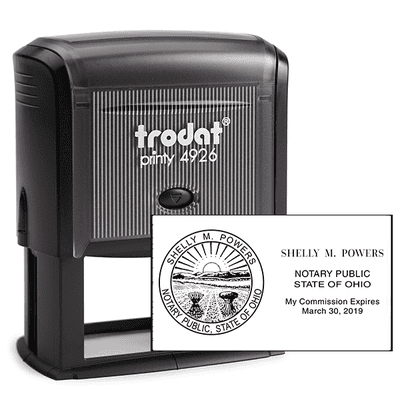 Ohio Rectangle Notary Stamp - alternate view