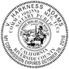 California Notary Pink - Round Design Imprint Example