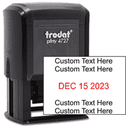 Trodat 4727 Custom Text Dater Stamp