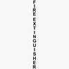 Vertical Fire Extinguisher Cut Vinyl Decal | 12" x 1"