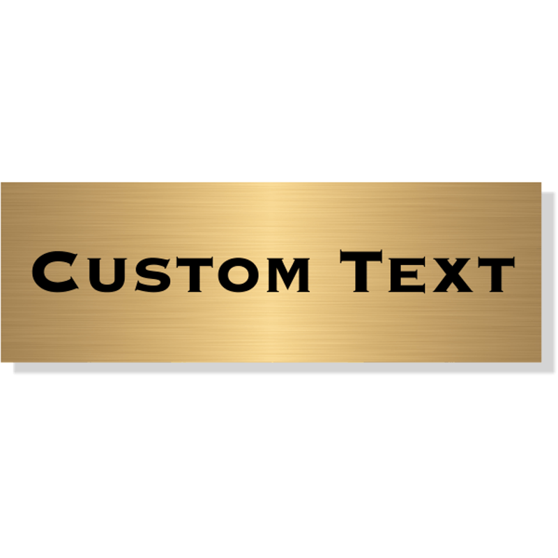Single Line Custom Text Brass Plate | 2" x 6"