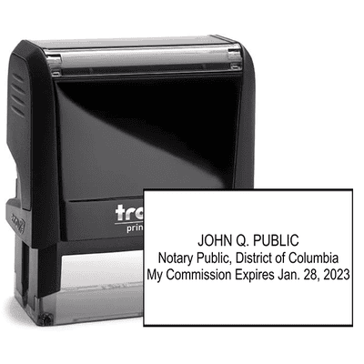 District of Columbia Notary Expiration Stamp