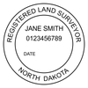 State of North Dakota Land Surveyor Imprint