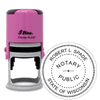 Wisconsin Notary Pink Stamp - Round