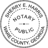 Georgia Round Notary Public Stamp Seal