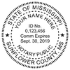 Mississippi Notary Round - Milled Imprint