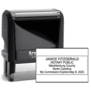 North Carolina Rectangular Notary Seal