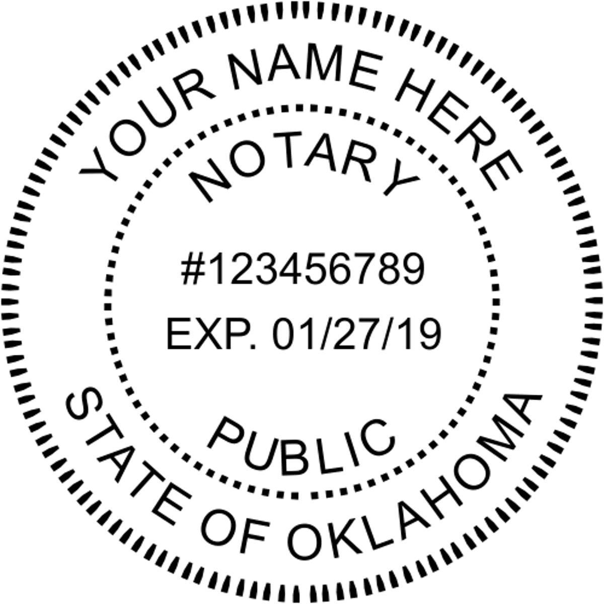 Oklahoma Notary Round Stamp