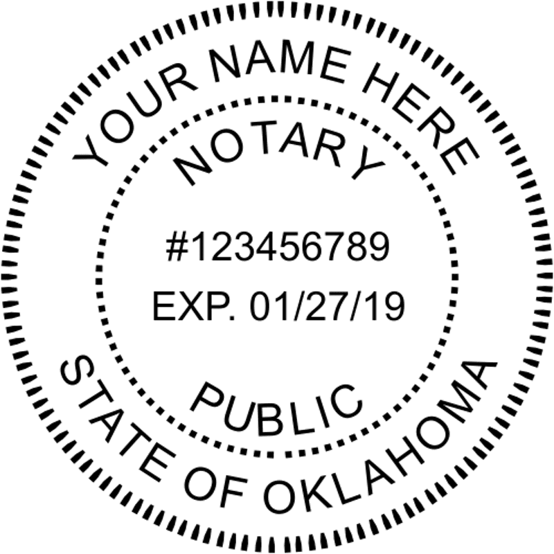 Oklahoma Notary Round Stamp
