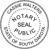 South Dakota Notary Round with Seal Imprint