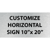 Engraved Sign Horizontal 10" x 20"