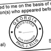 State of Georgia Engineer Seal (Various Discipline) Seal Imprint