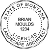 State of Montana Landscape Architect Milled Border
