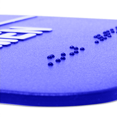 Blue 9" x 6" ADA Braille Men's & Women's Handicap Restroom Sign Set - alternate view