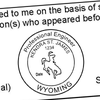 State of Wyoming Engineer Seal Seal Imprint