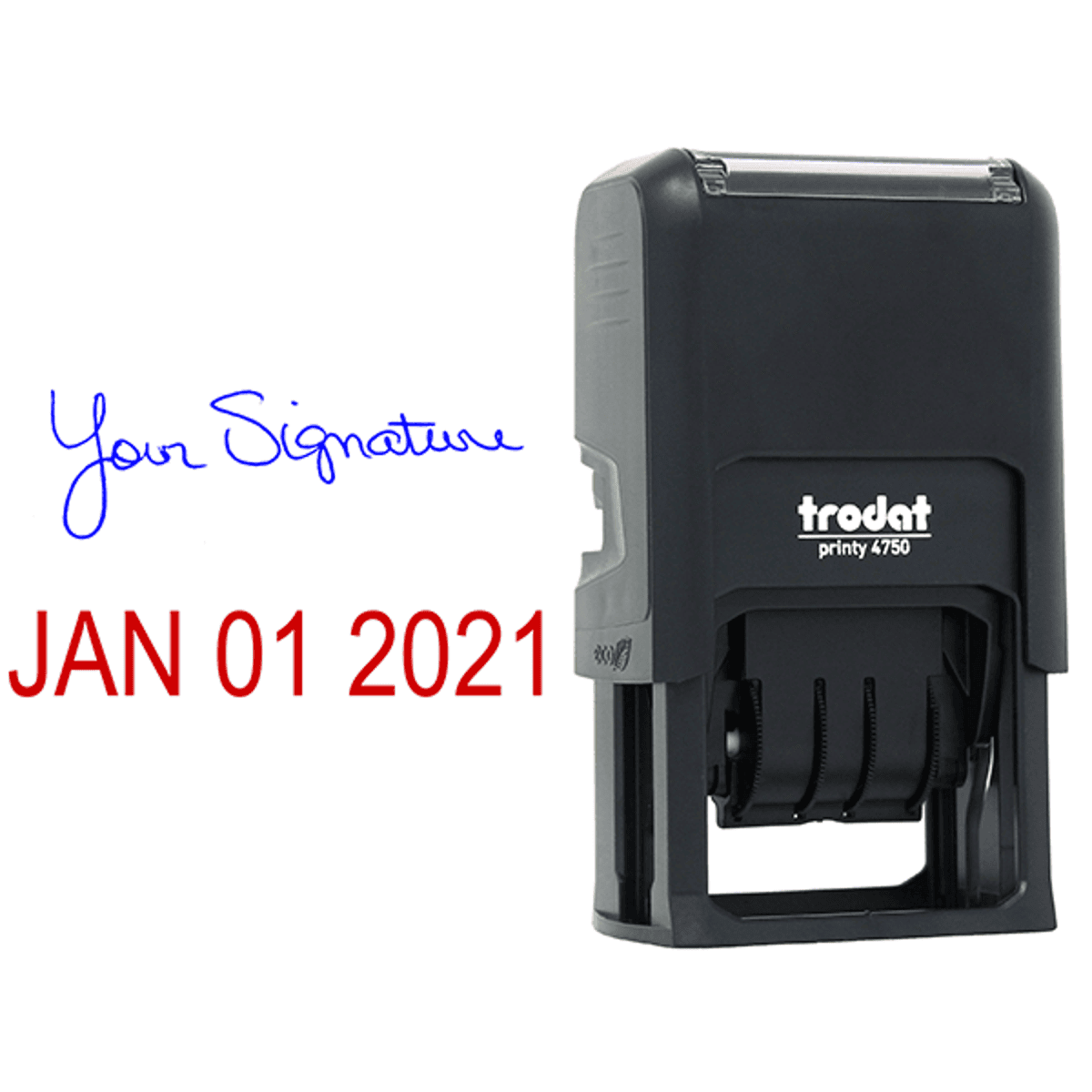 Signature Date Custom Rubber Stamp - Date Bottom Body and Design