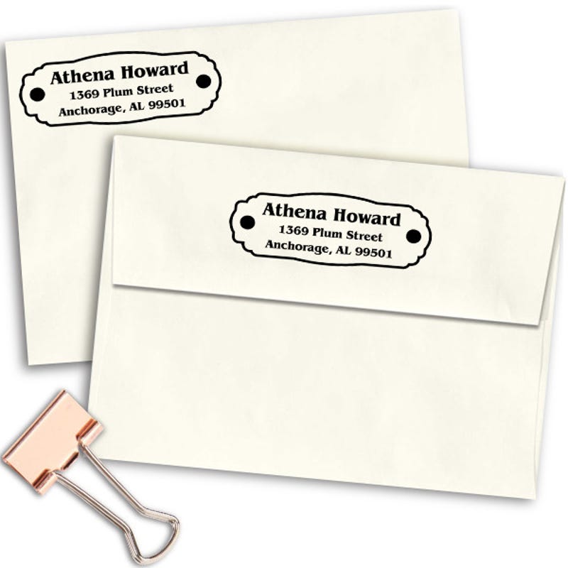 Plaque Plate Custom Address Stamp Imprint Example