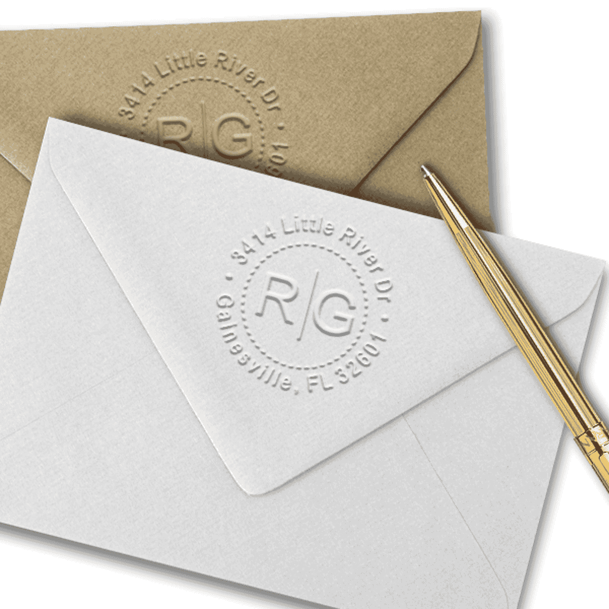 2 Initials Monogram Embosser Body and Design