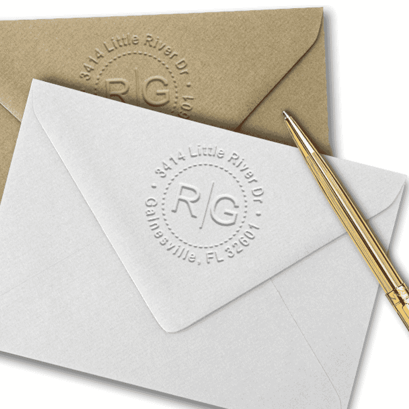 2 Initials Monogram Embosser Body and Design