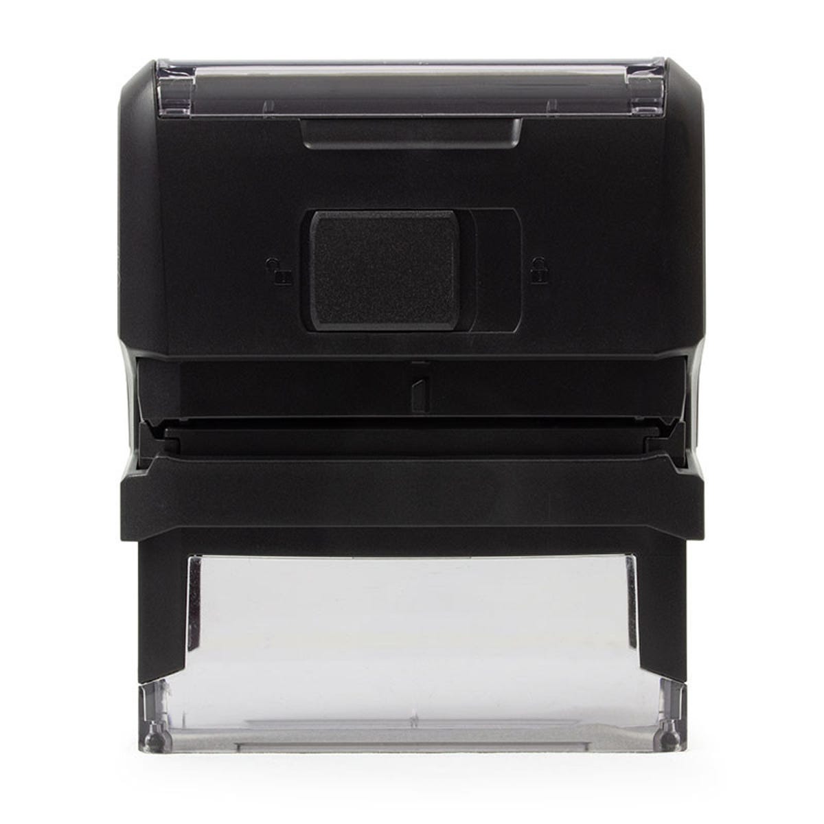 Rear view of  Large Signature Stamp on the Trodat Printy 4914 Stamp Body