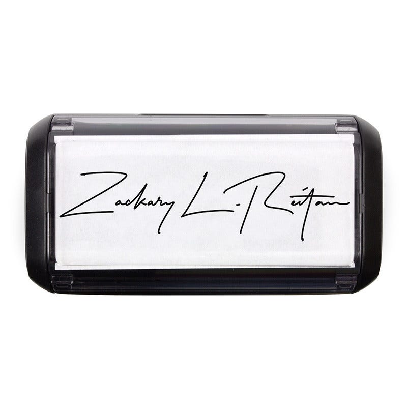 Overhead view of the Large Signature Stamp on the Trodat Printy 4914 Stamp Body