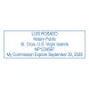U.S. Virgin Islands Notary Pink Stamp - Rectangle Imprint Example
