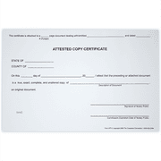 Attested Copy Notary Certificates