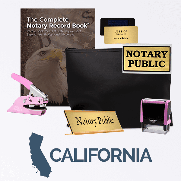 California Pink Deluxe Notary Kit