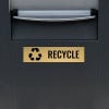 3x12 custom engraved brass sign for recycling 