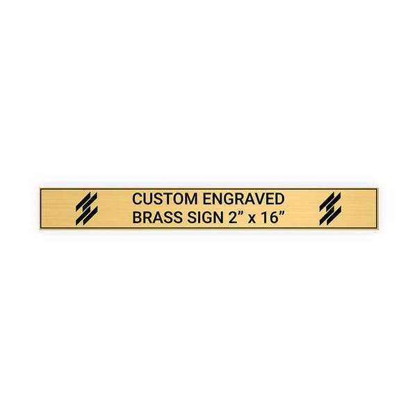 Horizontal Engraved 2" x 16" Heavy Brass Signs