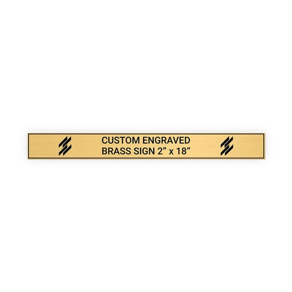 Horizontal Engraved 2" x 18" Heavy Brass Signs 