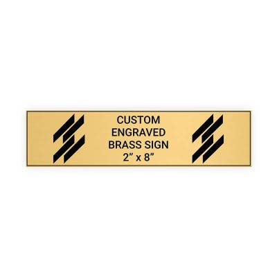 Custom Engraved Brass Plate 2" x 8" Heavy-Duty