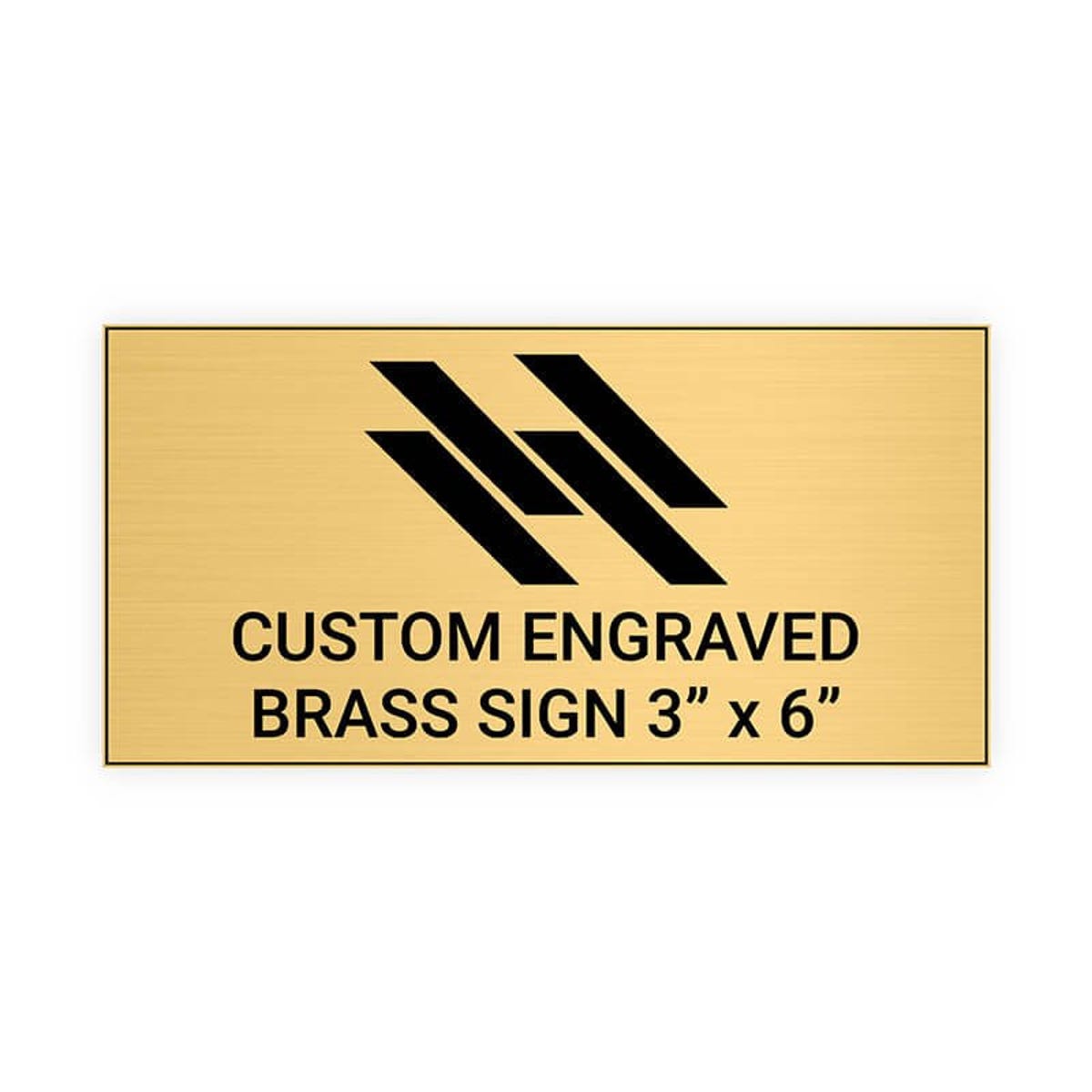 Custom Engraved Brass Sign, 3" x 6" Heavy-Duty