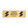 Horizontal Engraved Heavy Brass Signs 4" x 14"