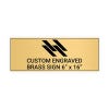 Horizontal Engraved Heavy Brass Signs 6" x 16"