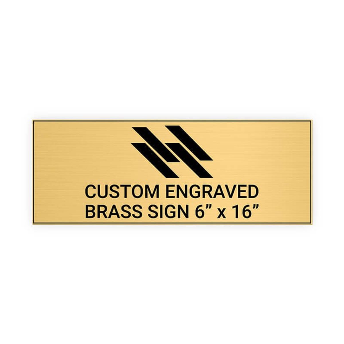 Horizontal Engraved Heavy Brass Signs 6" x 16"