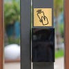 3x3 custom engraved brass sign with an icon