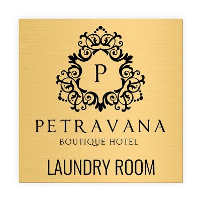 Pick Your Size Custom Horizontal Engraved Brass Sign Over 3" Tall - alternate view