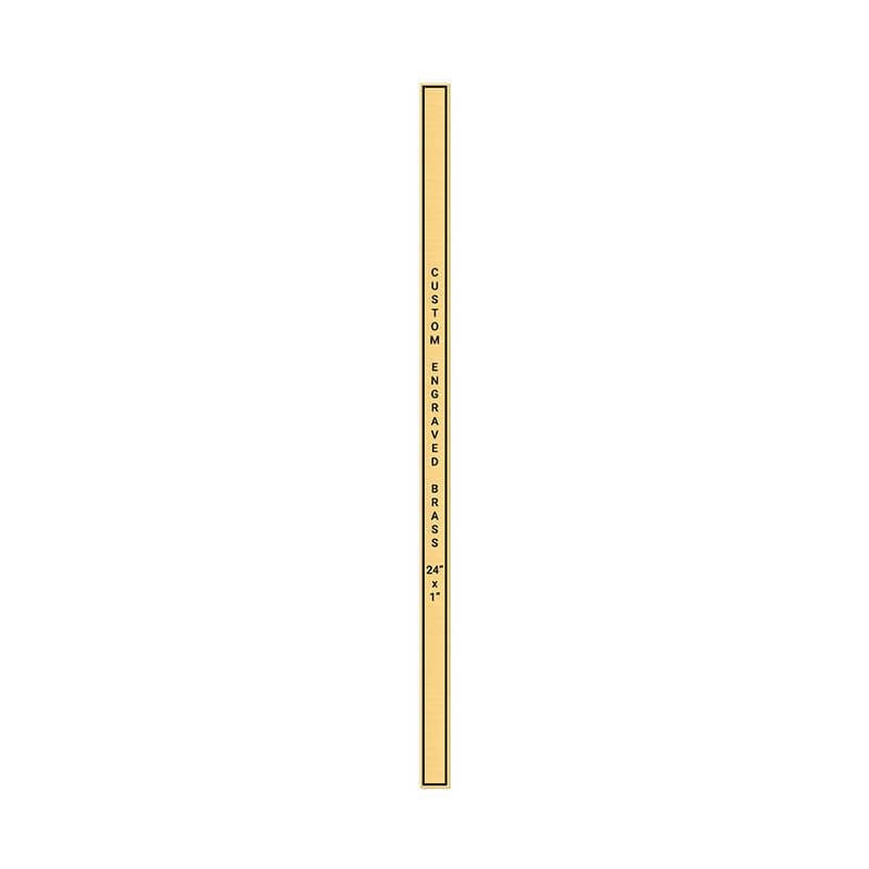 Vertical Engraved Heavy Brass Signs 24" x 1"